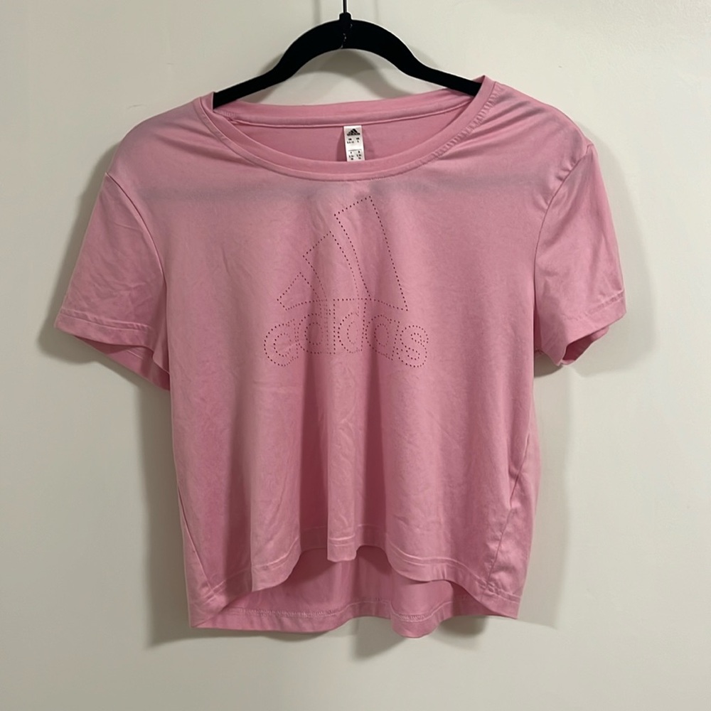 Pink Adidas crop top